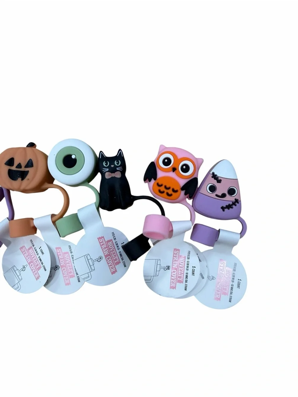 NWT/Set of 80+/ Target Bullseye Playground Halloween Straw Covers/Trick or Treat